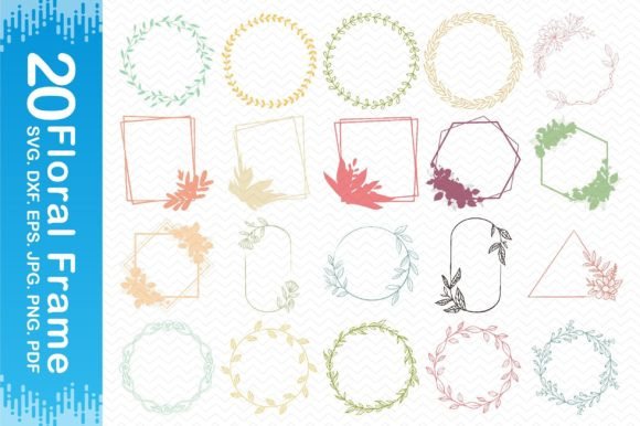 20 Floral Frame Clipart