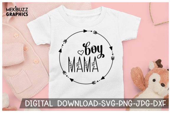 Boy Mama Floral Mother’s Day SVG