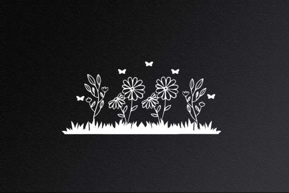 Cute Small Floral Garden with Grass