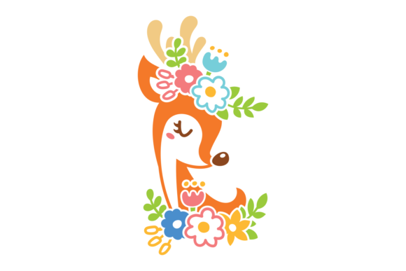 Deer with Floral Crown