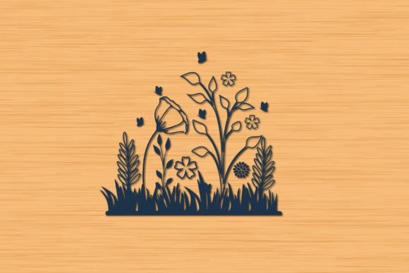 Floral Branch Laser Cut SVG
