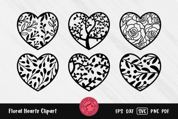 Floral Hearts Valentine’s Day SVG Bundle