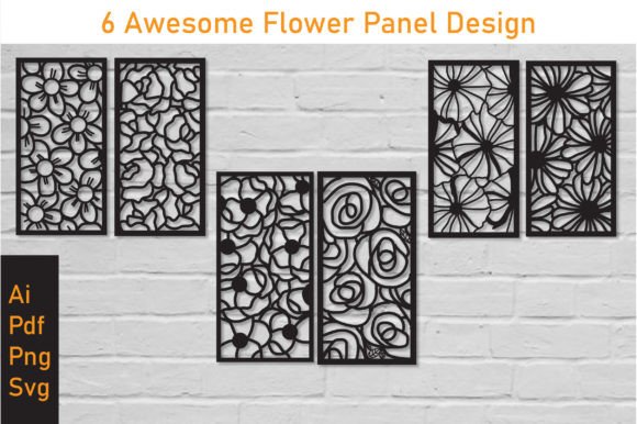 Floral Patterns Panel Templates SVG