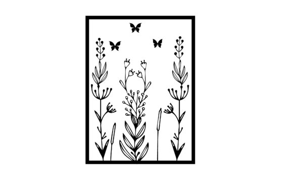 Floral Small Garden Wall Art SVG