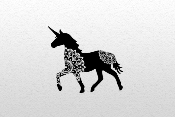 Floral Unicorn Cut File SVG