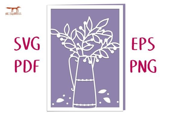 Garden Bouquet Card SVG Cut File