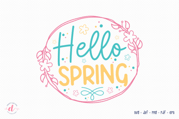 Hello Spring SVG, DXF, PNG, EPS, PDF