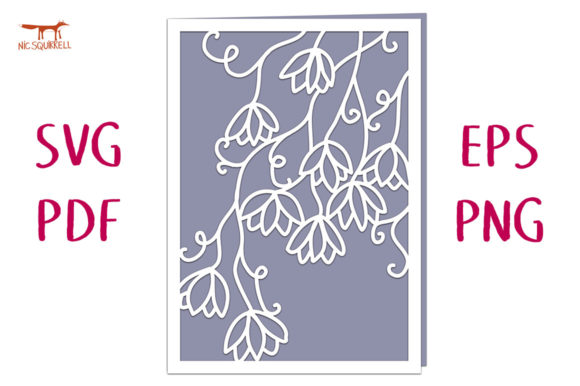 Hop Flower Greetings Card SVG Cut