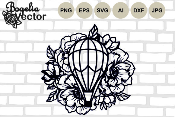 Hot Air Balloon with Flower