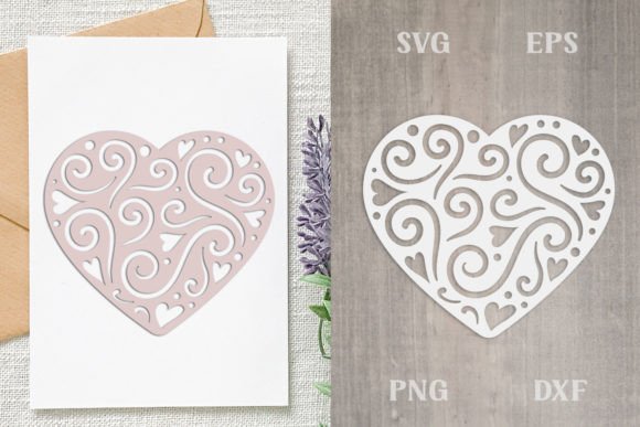 Laser Cut Heart SVG