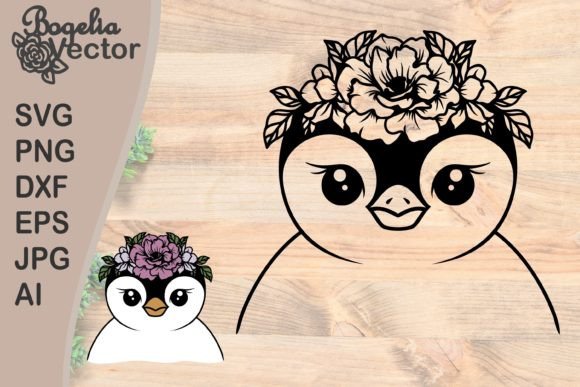 Penguin Flowers Crown