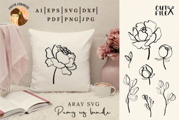 Peony SVG Bundle, Flower SVG Bundle