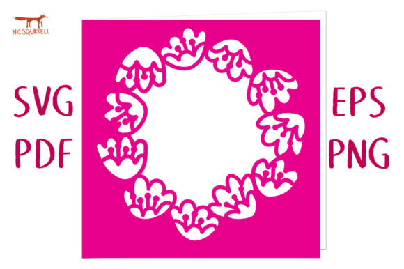 Sakura Blossom Aperture Card SVG Cut