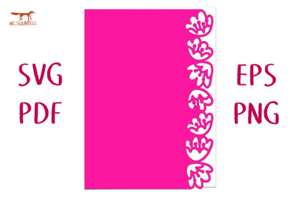 Sakura Blossom Lace Edged Card SVG Cut