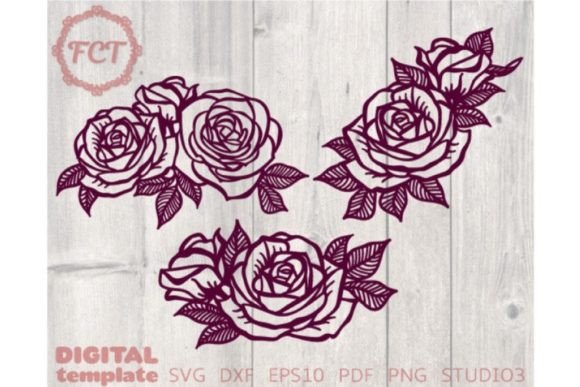 SVG Roses Bundle, Floral Bundle Cricut