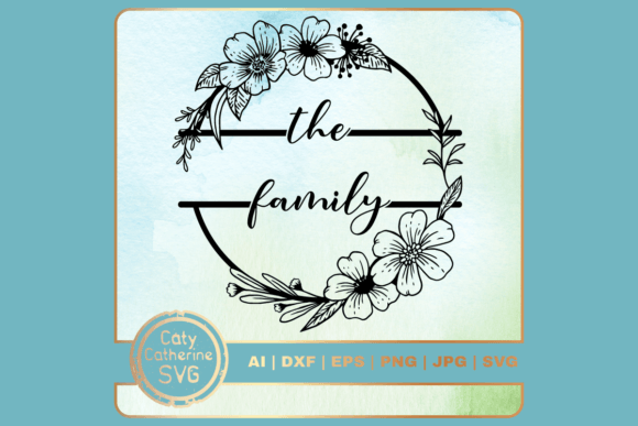 The Family Floral Wreath DIY Home Plaque