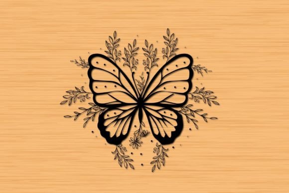 Wildflower Floral Butterfly Cut File SVG
